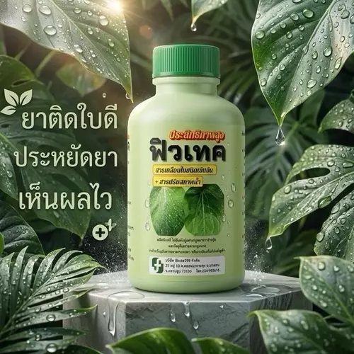 สารเคลือบใบเข้มข้น+ปรับสภาพน้ำ เพิ่มประสิทธิภาพ ปุ๋ย-ยาเกาะใบดี ไม่ไหลหล่น ฟิวเทค100cc