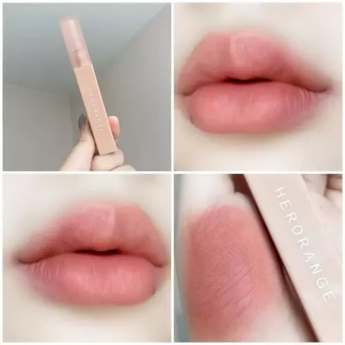 ลิป Herorange สีน่ารักมาก! 💖 ทาได้ทุกวันจริงๆ ลิปแมตต์เนื้อน้ำ ทาง่ายไม่ตกร่อง ปากดูฟูสวยอิ่มดีมาก
