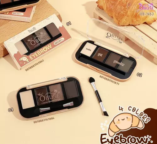 OB-1463 OBUSE EYEBROW  PALETTE โอบิวซ์ เขียนคิ้วแบบฝุ่น+เขียนคิ้วเจล+แว็กคิ้ว