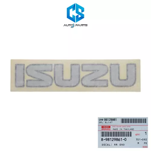 (แท้100%)สติ๊กเกอร์ ISUZU - ISUZU D-MAX ALL NEW ปี12-19 (ติดฝาท้ายกระบะ)(8-98129861-0)