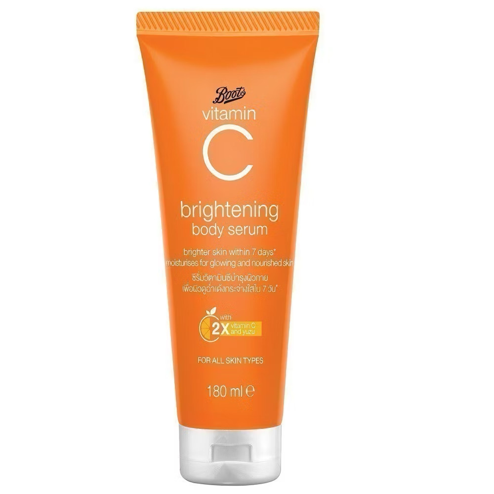 Boots Vitamin C Brightening Body Serum 180Ml บู๊ทส์ วิตามิน ซี ไบร์ทเทนนิ่ง บอดี้ ซีรั่ม 180มล.