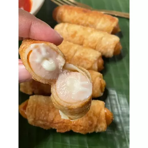 โรตีพันธุ์ไส้กรอกชีส อร่อย ไส้เยิ้ม