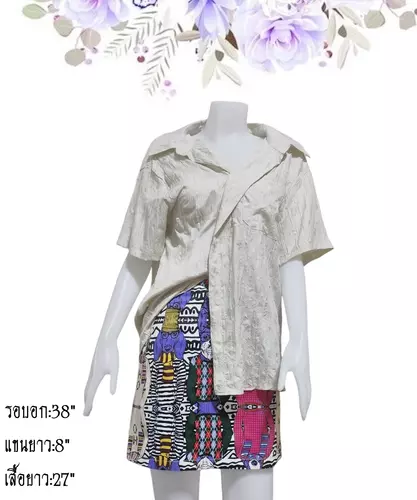 เสื้อแขนสั้นแฟชั่นผู้หญิงมือสอง