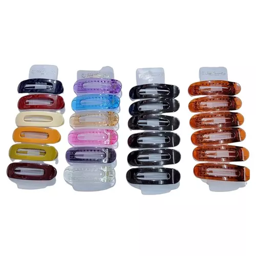 กิ๊บหนีบผมปากเป็ด 1 แผงมี 6 ชิ้น มีหลายสี