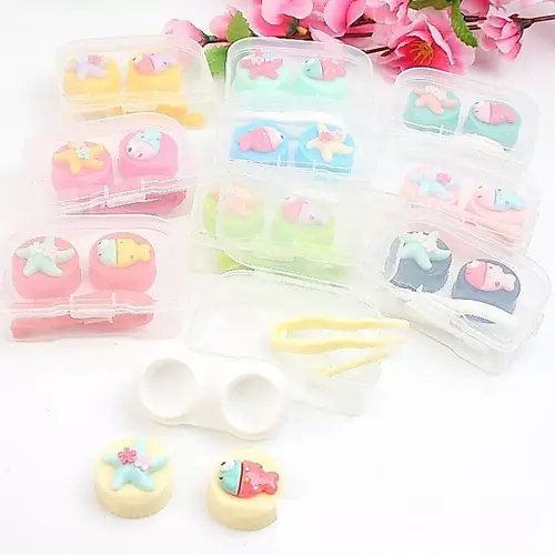 ตลับคอนแทคเลนส์ Set 4 in 1 ตลับเซต ปลาดาว ตลับ มินิ น่ารัก