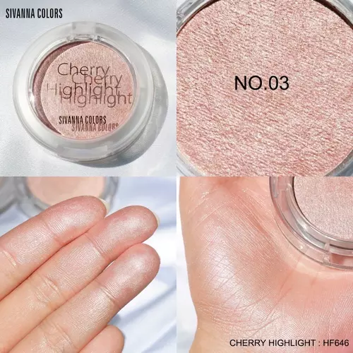 HF646 SIVANNA COLORS CHERRY HIGHTLIGHT : ซีเวนน่า คัลเลอร์ส ไฮไลท์ เนื้อฝุ่น เม็ดสีละเอียดแน่น ติดทน