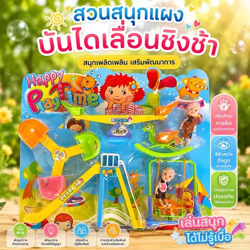 ของเล่นเด็ก สวนสนุกแผง บันไดเลื่อน & ชิงช้าสวรรค์ – สนุกสนาน เสริมสร้างพัฒนาการ 🎡🎢