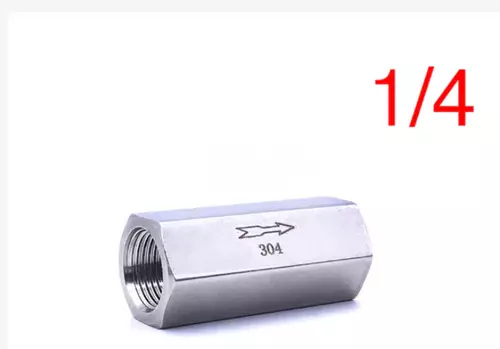 เช็ควาล์วลมสแตนเลส 304 วาล์วกันกลับ Check Valve 1/4” 2 หุน