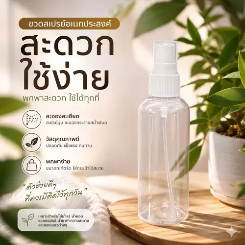 [1แถม1] ขวดสเปรย์พกพา 50cc (50ml) ขวดแบ่งแอลกอฮอล์ ขวดพ่นสเปรย์น้ำหอม โทนเนอร์ หัวฉีดละอองฝอย ละเอียด พกพาขึ้นเครื่องได้