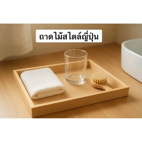 ถาดไม้สี่เหลี่ยมสไตล์ญี่ปุ่น มี 4ขนาด