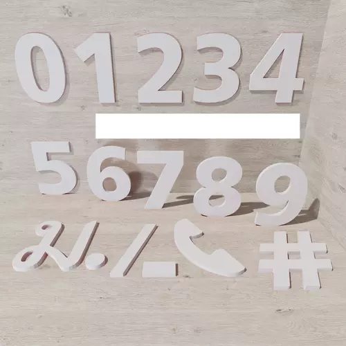 House number เลขที่บ้าน ตัวเลขอะคริลิคหนา 3 mm.สีสันสวยงาม.ติดเทปกาวสองหน้า3M พร้อมใช้งาน พร้อมส่ง