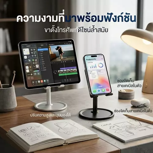 ขาตั้งโทรศัพท์มือถือ K1 แท่นวางมือถือ ที่ตั้งโทรศัพท์ สำหรับไอแพด แข็งแรงทนทาน พร้อมส่งทันที