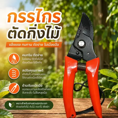 [เกรดพรีเมียม] กรรไกรตัดกิ่งไม้คุณภาพสูง ✂️🌿 ใบมีดเหล็กกล้าคมกริบ แข็งแรงทนทาน ตัดกิ่งไม้หนาขาดง่าย ด้ามจับกระชับมือผ่อนแรง ราคาถูกที่สุด พร้อมส่ง!