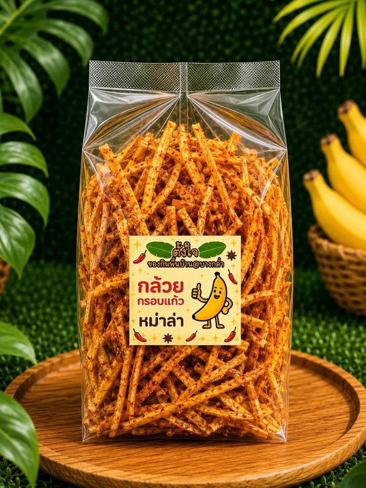 กล้วยฉาบตั้งใจกล้วยน้ำว้า เส้น หม่าล่า(210กรัม)