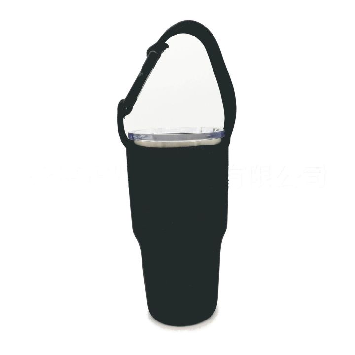 กระเป๋าแก้วเยติหรือถุงใส่แก้วน้ำเก็บความเย็น 30 ออน(Tumbler Bag) สีดำล้วน ดีไซน์เรียบหรู