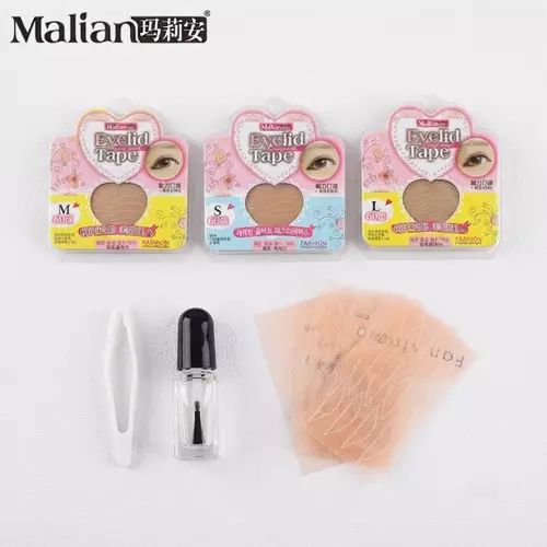 Malian Eyelid Tape เซ็ตเทปติดตาสองชั้นแบบตาข่าย เนียนสนิท ไร้รอยต่อ พร้อมกาวและที่คีบครบเซ็ต 🌸