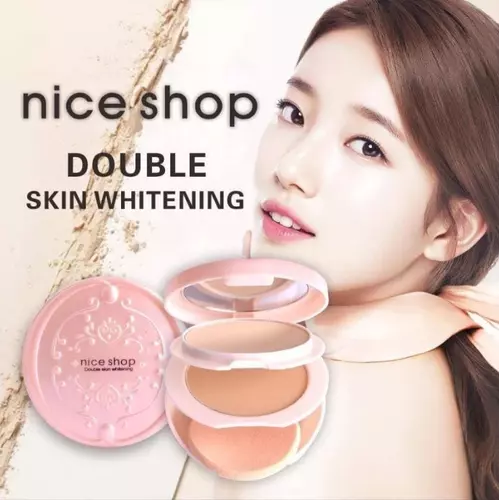 NICE SHOP DOUBLE SKIN WHITENING SPF30 PA++ (แป้งผสมบีบี 2 ชั้น) 👑💕