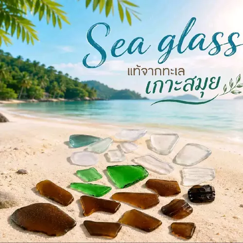Sea Glass แท้จากทะเลเกาะสมุย
