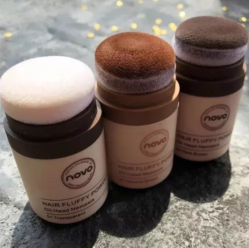 NOVO Hairline Fluffy Powder ผงแป้งปิดเถิก ปิดผมบาง เพิ่มวอลลุ่มให้ผมหนาเป็นธรรมชาติ สำหรับผมดำและน้ำตาล 🤎