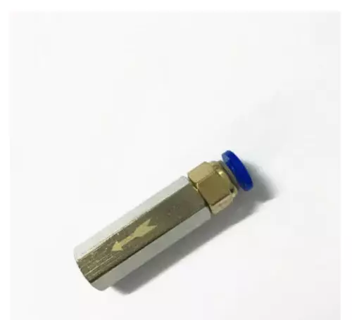 เช็ควาล์วลมเกลียว 1/8” 1 หุน สำหรับเสียบสายลม 6mm (มิลลิเมตร)