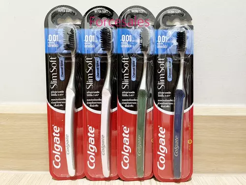 (ใหม่)Colgate แปรงสีฟัน สลิม ซอฟท์ ชาร์โคล สไปรัล1ชิ้น คละสีเลือกสีไม่ได้