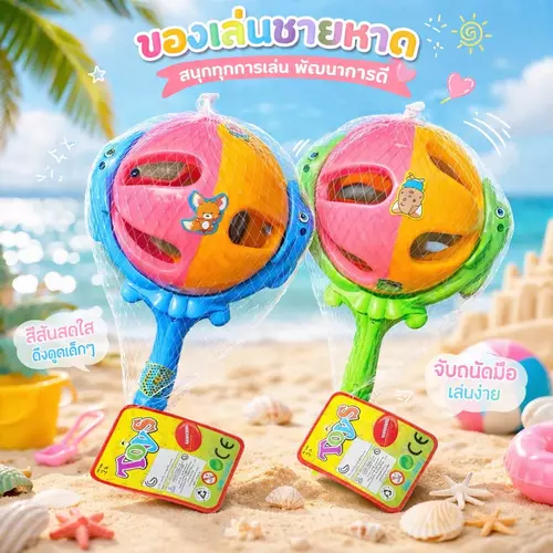 [พร้อมส่ง] ลูกแซกกระดิ่ง มีเสียงกังวาล 🎵 เครื่องดนตรีเด็กเล่น เสริมพัฒนาการด้านจังหวะ (คละแบบ/คละสี)
