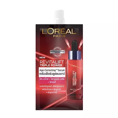 เซรั่ม ลอรีอัล รีไวทัลลิฟท์ ทริปเปิล พาวเวอร์ Loreal Paris Revitalift Triple Power Age-Correcting Serum ( ซอง )