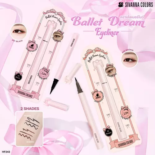 อายไลเนอร์โบว์ ซีเวนน่า Sivanna Colors Ballet Dream Eyeliner ( มีให้เลือก 2 สี ) #HF243