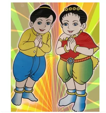 2 แผ่น รูปการ์ตูนเด็กสวัสดี ยินดีต้อนรับ สติ๊กเกอร์พลาสติก สติ๊กเกอร์ติดพื้นผิวเรียน ขนาดแผ่น เอ4 ลอกแกะติดง่าย กันน้ำ ทนแดด