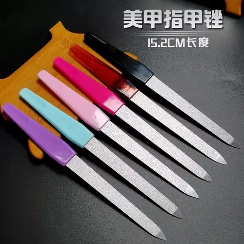 ตะไบ 6 ชิ้น/ชุด 6 สี ที่แต่งเล็บแบบสองด้าน สำหรับขัดและตะไบเล็บ