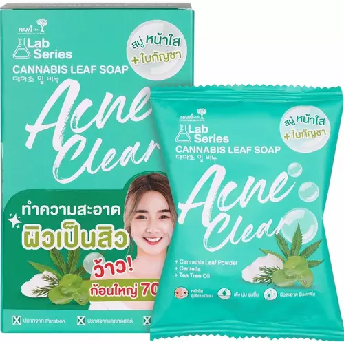 Nami Lab Series Clear Leaf Soap นามิ แลป ซีรีส์ แอคเน่ เคลียร์ ลีฟ โซป 70 กรัม