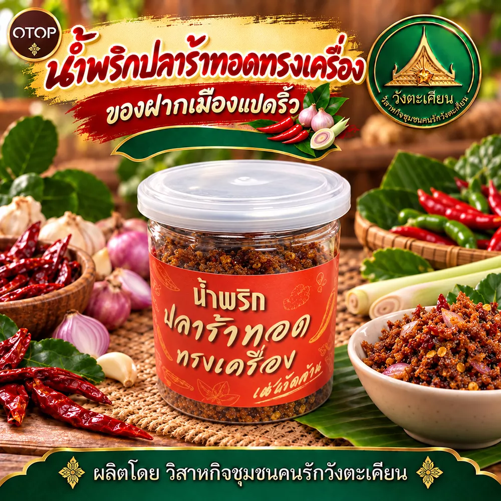 น้ำพริกปลาร้าทอดทรงเครื่อง