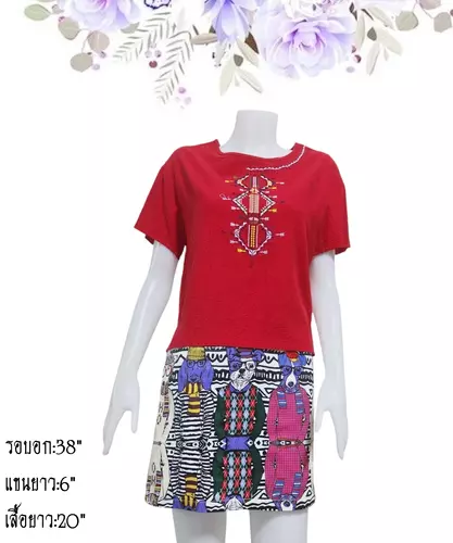 เสื้อแขนสั้นแฟชั่นผู้หญิงมือสอง