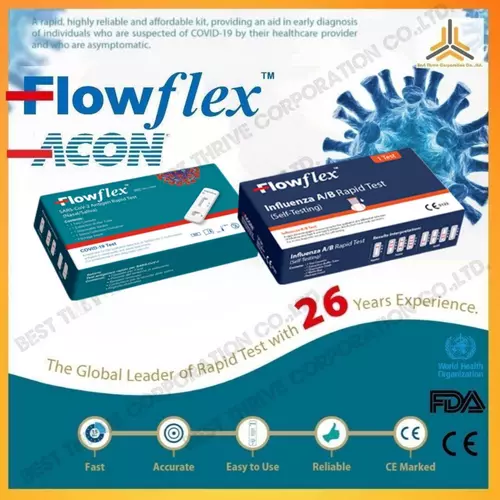 Flowflex ATK ชุดตรวจโควิด19รุ่น2in1(จมูก/น้ำลาย) และ ชุดตรวจไข้หวัดใหญ่  SET1TEST