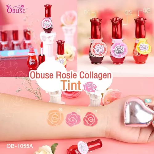 OBUSE TINT ROSIE TINT OB-1055 A Tint กุหลาบ ติดทน ทินต์โอบิว มี 3 สีให้เลือก