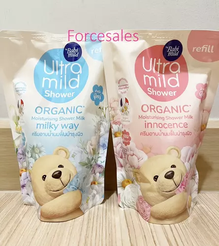 Ultra Mild อัลตร้ามายด์ บายเบบี้มายด์ ชาวเวอร์ ออร์แกนิค 360มล.ถุงเติม สบู่เหลว
