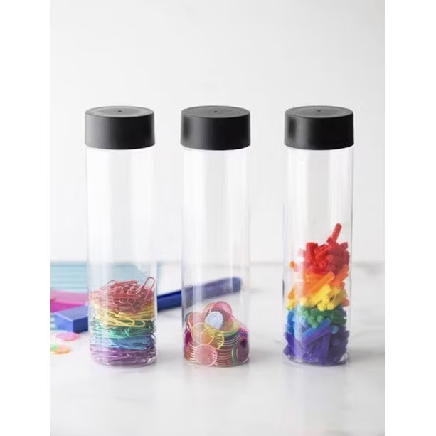 Sensory bottle ขวดพลาสติกสำหรับกิจกรรม sensory play sensory bin (ราคาเฉพาะขวดเปล่า1ขวด)