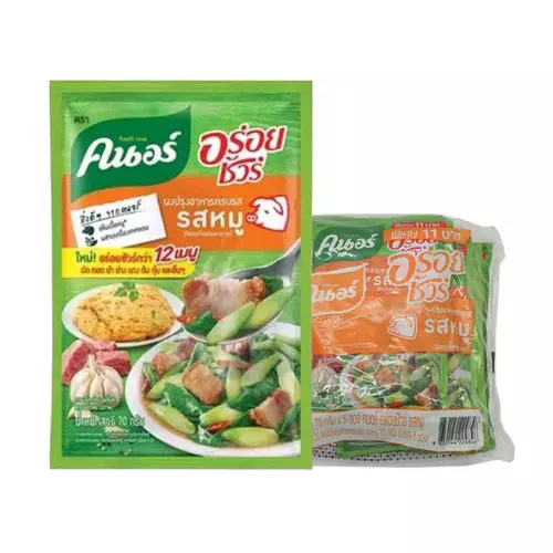 คนอร์ อร่อยชัวร์ ผงปรุงครบรส รสหมู 70 ก. X 6 104379