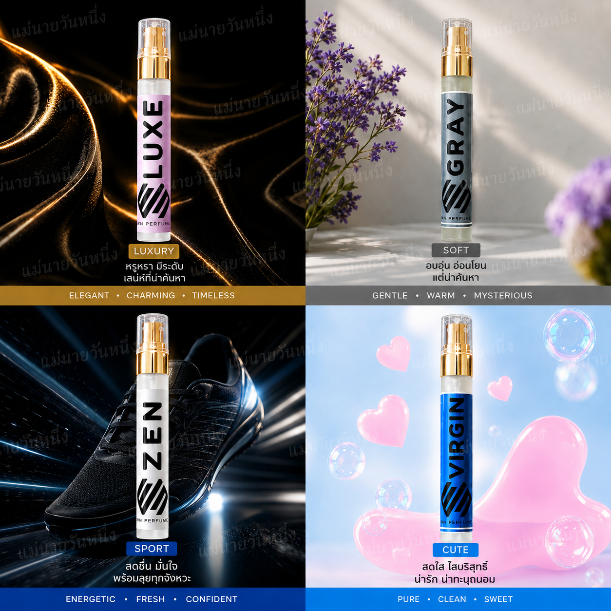 น้ำหอม WN-PERFUME​ น้ำหอมที่ผสมโดยนักปรุงน้ำหอม มือโปร ให้ความเข้นข้นระดับ EDP ปริมาณน้ำหอม 25-35% ให้ความหอมติดทน 6-8 ชม. กลิ่นมีความซับซ้อน มีระดับ หอมเกินราคา ลองแล้วจะรู้ว่าคุณภาพคับขวด แน่นอน