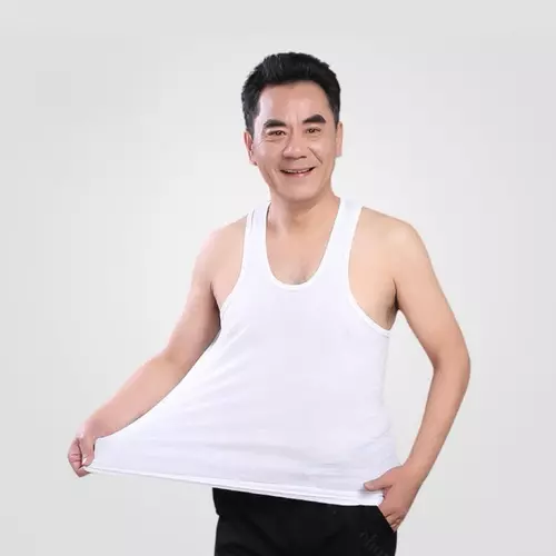 Chor men (38-40-42) เสื้อกล้ามสีขาวสำหรับคุณพ่อ ผ้านุ่มๆ เบาสบาย ยืดหยุ่น มีไซส์ใหญ่
