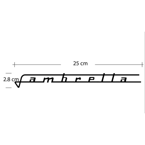 "อักษร logo Lambretta สีดำ" ตัวอักษร พร้อมเทปยก (Die-Cut Sticker)