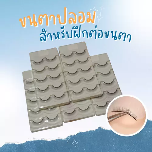 ขนตาสำหรับฝึกต่อ รุ่นมีกาวในตัว