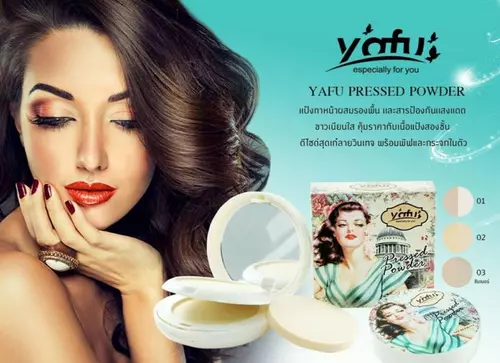 YAFU yafu1162 Powder Foundationแป้งผสมรองพื้น เนื้อละเอียดบางเบา ปกปิดคุมมันกันเหงื่อ