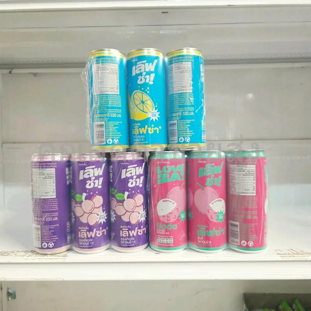 น้ำเลิฟซ่า เครื่องดื่มโซดาผสมวิตามินจากแบรนด์ Lovepotion 1 กระป๋อง