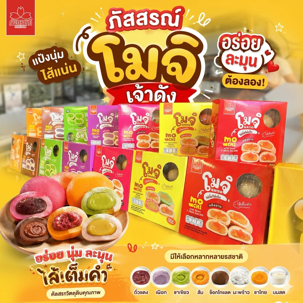ภัสสรณ์ โมจิ ไดฟุกุ 100 กรัม ร้านดังโมจิ ร้านภัสสรณ์ ภัสสรณ์ไดฟุกุ
