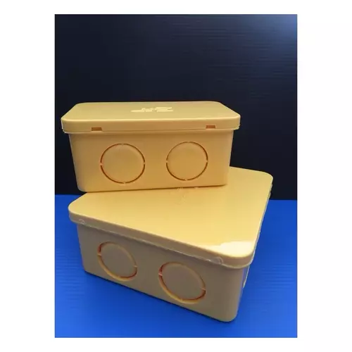 ￼กล่องพักสายไฟขนาด 4*2 inch และขนาด4*4 inch(สีเหลือง)ยี่ห้อZeberg
