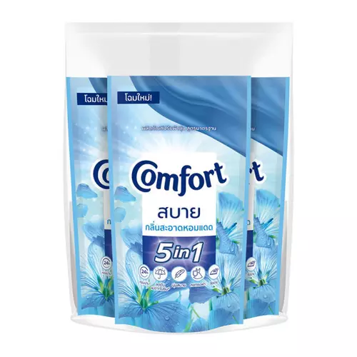 คอมฟอร์ท น้ํายาปรับผ้านุ่ม สูตรมาตรฐาน สีฟ้า 500 มล. x 3 107276