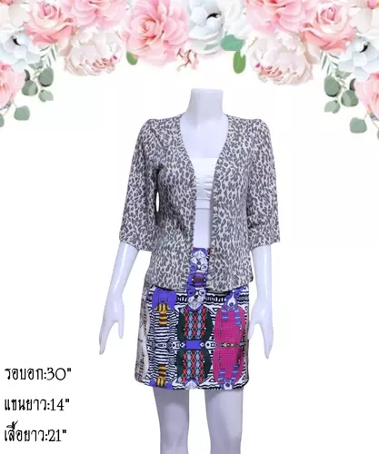 เสื้อไหมพรมมือสอง คาร์ดิแกน/เสื้อคลุมแขนยาวแฟชั่น/สเวตเตอร์ ตำหนิ