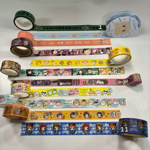 🇯🇵เทปวาชิอนิเมะ ลิขสิทธิ์แท้จากญี่ปุ่น ดาบพิฆาตอสูร Pokemon Chiikawa พร้อมส่ง