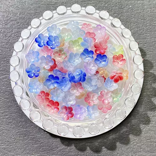 [พร้อมส่ง] ดอกโบตั๋น 10mm (10 ชิ้น) คละสี อะไหล่ DIY ลูกปัดตกแต่ง ราคาขายส่ง